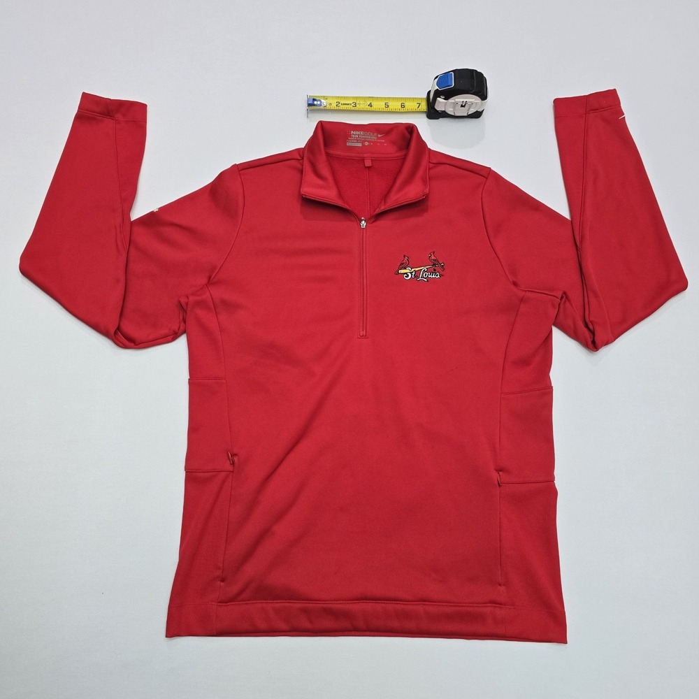 Nike Golf St Louis Cardinals Red Therma-FIT Quarter Zip Pullover Mens XL - Picture 14 of 16